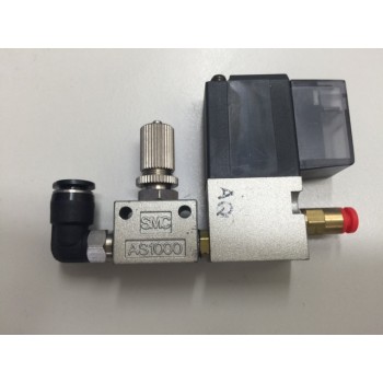 SMC VZ110 Solenoid valve with AS1000 SPEED CONTROLLER